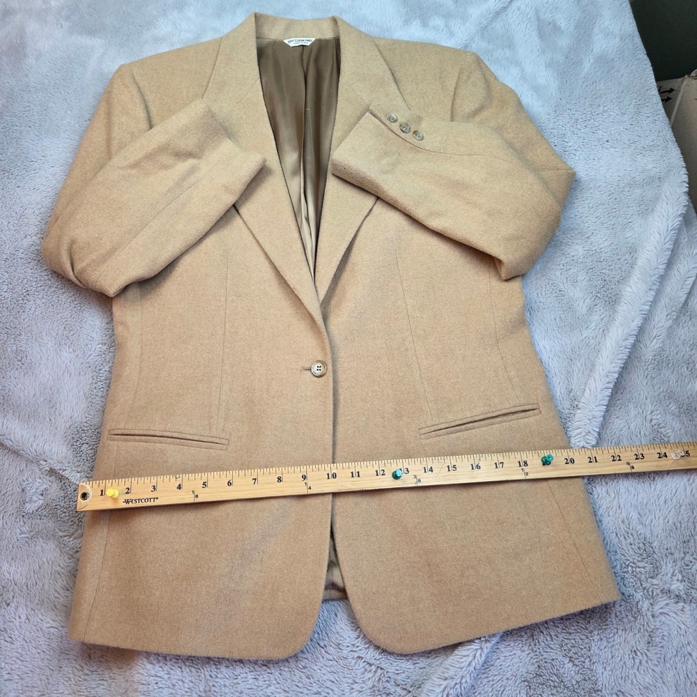 PBM Camel Hair Blazer Men 10 Tan Single Button Vintage Made in USA‎ Sport Coat